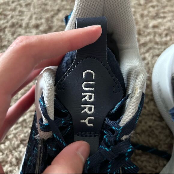 Under Armour Team Curry Flow 9 Basketball Shoes Navy/White Size Men's 7 W 8.5 - Picture 5 of 13